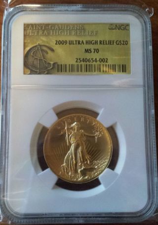 2009 Ultra High Relief Double Eagle Ms70 Ngc Gold Label photo