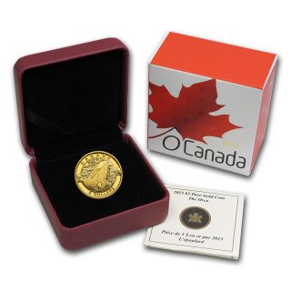 2013 1/10 Oz Gold Canadian $5 O ' Canada Series - Orca - Sku 79324 photo