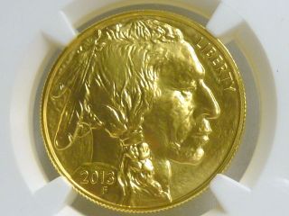 2013 1oz.  9999 Gold Buffalo $50 Ngc Ms70 Early Releases 100th Anniversary Label photo