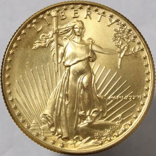 1986 $25 American Gold Eagle 1/2 Oz.  Gold Bullion - Brilliant Unc 71459 photo