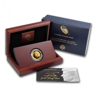2014 - W 50c Gold High Relief 50th Anniversary Dc (proof) Kennedy Half 3/4 Oz Gold photo