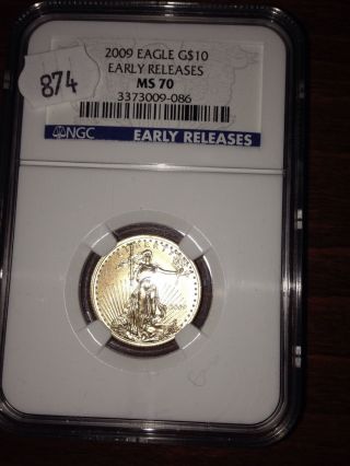 Ms70 2009 1/4 Oz Gold Eagle Early Release photo
