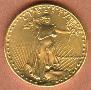 1987 United States Gold Eagle $50 Coin - 1 Ounce Of Gold - Unc photo
