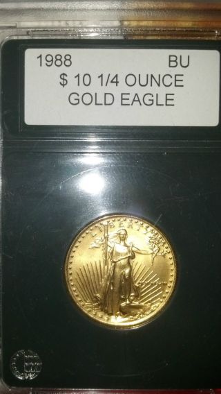 1988 $10 1/4 Ounce Gold Eagle.  Bu. photo