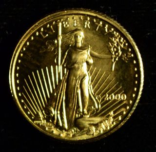 2000 $5 American Gold Eagle 1/10th Ounce United States Coin Bullion photo