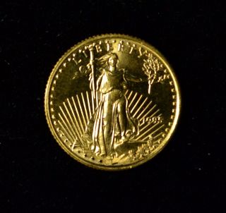 1995 $5 American Gold Eagle 1/10th Ounce United States Coin Bullion photo