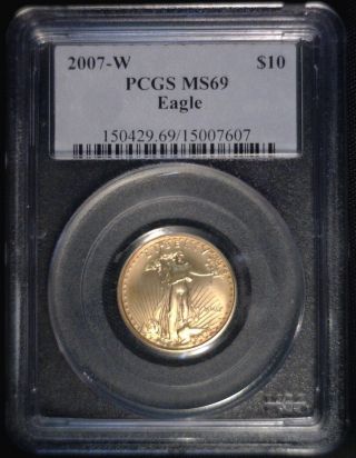 2007 W Us $10 Gold Eagle Pcgs Ms 69 photo