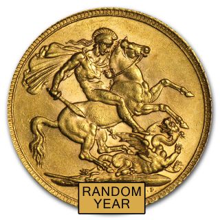 British Sovereign Gold Coin - Random Year Coin - Sku 17 photo