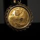 1993 1/10 Oz Gold China Panda Inside 14k Gold Bezel For Necklace Pendant Gold photo 8