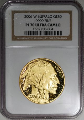 2006 - W Ngc Pr70 Ultra Cameo $50 Gold Buffalo - - Perfection photo