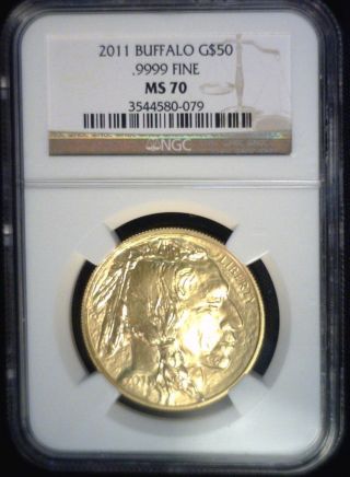 2011 $50 Gold Buffalo Ngc Ms 70 photo