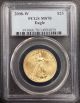 2008 W Burnished Twenty Five Dollars ($25) American Gold Eagle 1/2 Oz Pcgs Ms70 Gold photo 1