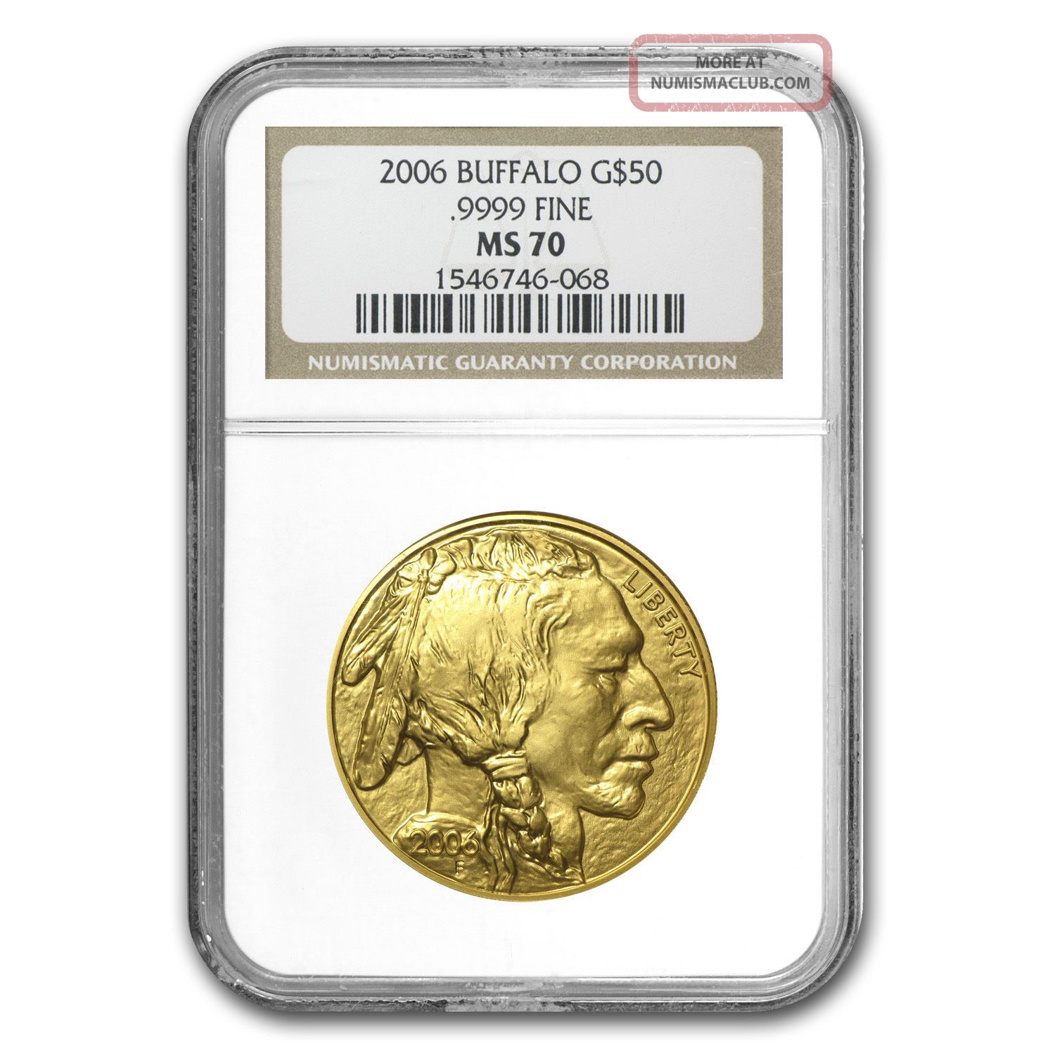 2006 1 Oz Gold Buffalo Coin Ms 70 Ngc Sku 23512