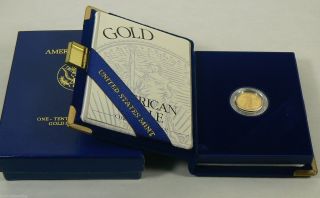 1994 - W 1/10 Oz Proof American Eagle Gold Coin $5 Dollars photo