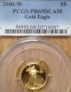 2000 - W $5 American Gold Eagle,  Pcgs Pr 69 Dcam Proof Gold photo 1