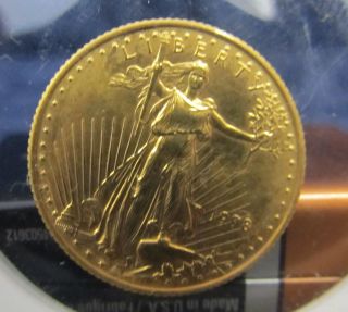1998 - 1/4oz Gold American Eagle ($10).  916 (22k) Gold Coin photo