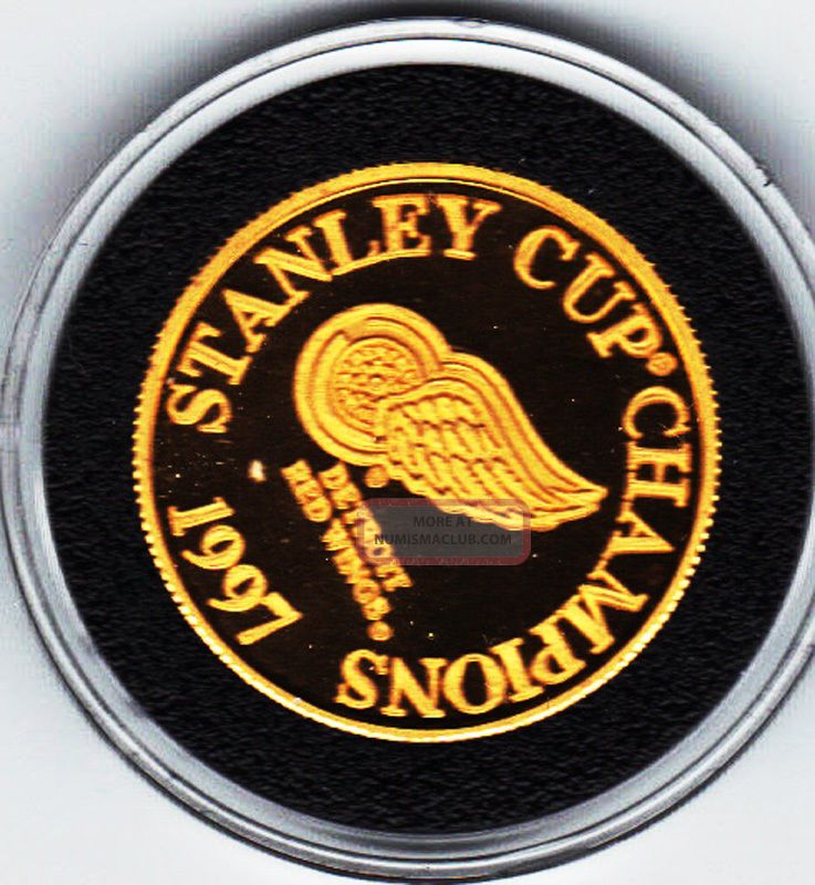 Gold Coin One Ounce 9999 Stanley Cup Champion Red Wings 197 Made