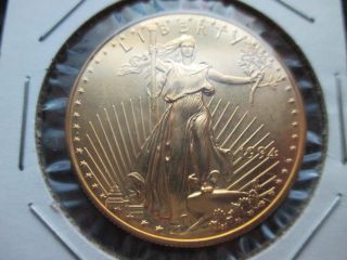 1994 American Gold Eagle Coin,  1 Oz, .  9167 Pure Gold,  Bullion,  Walking Liberty photo