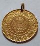 2010 Turkey Gold 25 Kurush Coin With Loop For Jewelry -.  0517 Troy Oz Actual Gold Gold photo 1