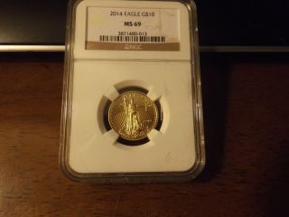 2014 Gold $10 Eagle Ngc Ms 69 photo