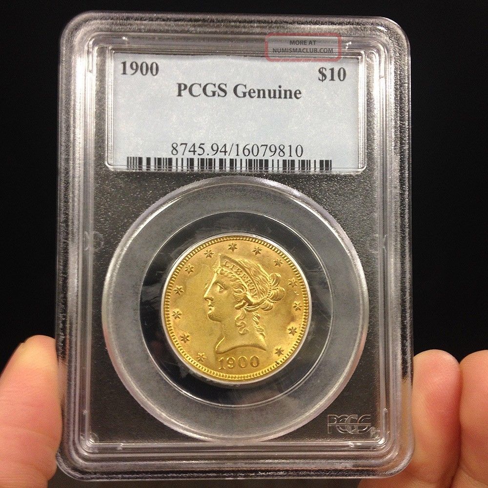 1900 Liberty Head Ten Dollar Gold Coin Graded Pcgs 94 Altered Surfaces 1900 Liberty Head Ten Dollar Gold Coin Graded Pcgs 94 Altered Surfaces