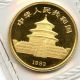 1983 Chinese Gold Panda 10 Yuan 1/10 Oz.  999 Fine Gold Hucky Gold photo 2
