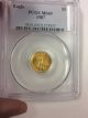 1987 1/10 Gold American Eagle Pcgs - Ms69 $5 Gold photo 3