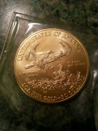 2014 $50 Gold American Eagle - 1 Oz Gold Coin photo