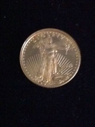 1998 1/10 Troy Oz $5 Gold American Eagle Coin.  Fantastic photo