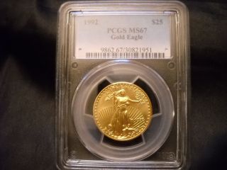 1992 American Gold Eagle Pcgs Ms67 Scarce Date photo