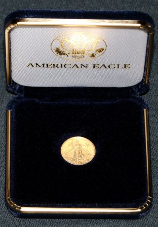 2012 $5 American Gold Eagle 1/10oz In U.  S.  Case Great Gift Idea photo