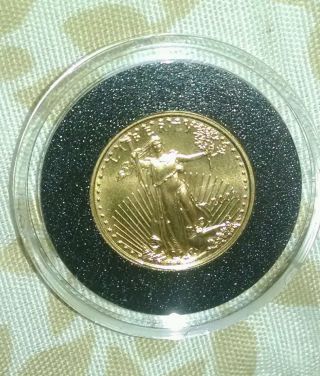 2001 U.  S.  $5 Five Dollars Gold American Eagle 1/10 Oz Bullion Coin - Gem Bu Unc photo