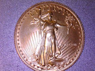 1989 Gold American Eagle 1/4 $10.  00 Coin Roman Numerial Dated photo
