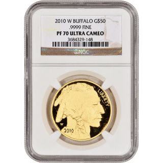 2010 - W American Gold Buffalo Proof (1 Oz) $50 - Ngc Pf70 Ultra Cameo photo