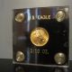 1987 American Eagle Liberty $5 1/10 Oz Gold Coin In Display Mount Gold photo 1