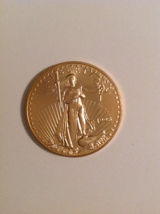 1998 $50 American Eagle Walking Liberty Fine Gold Coin U/c photo