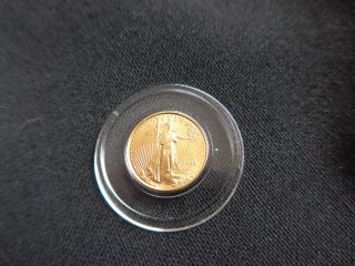 1999 $5 Gold Eagle.  1/10 Oz Pure Gold.  Bu And Encapsulated photo