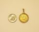 1987 1/10 Ounce Gold Eagle $5 Gold Coin In 14k Solid Yellow Gold Rope Bezel Gold photo 6