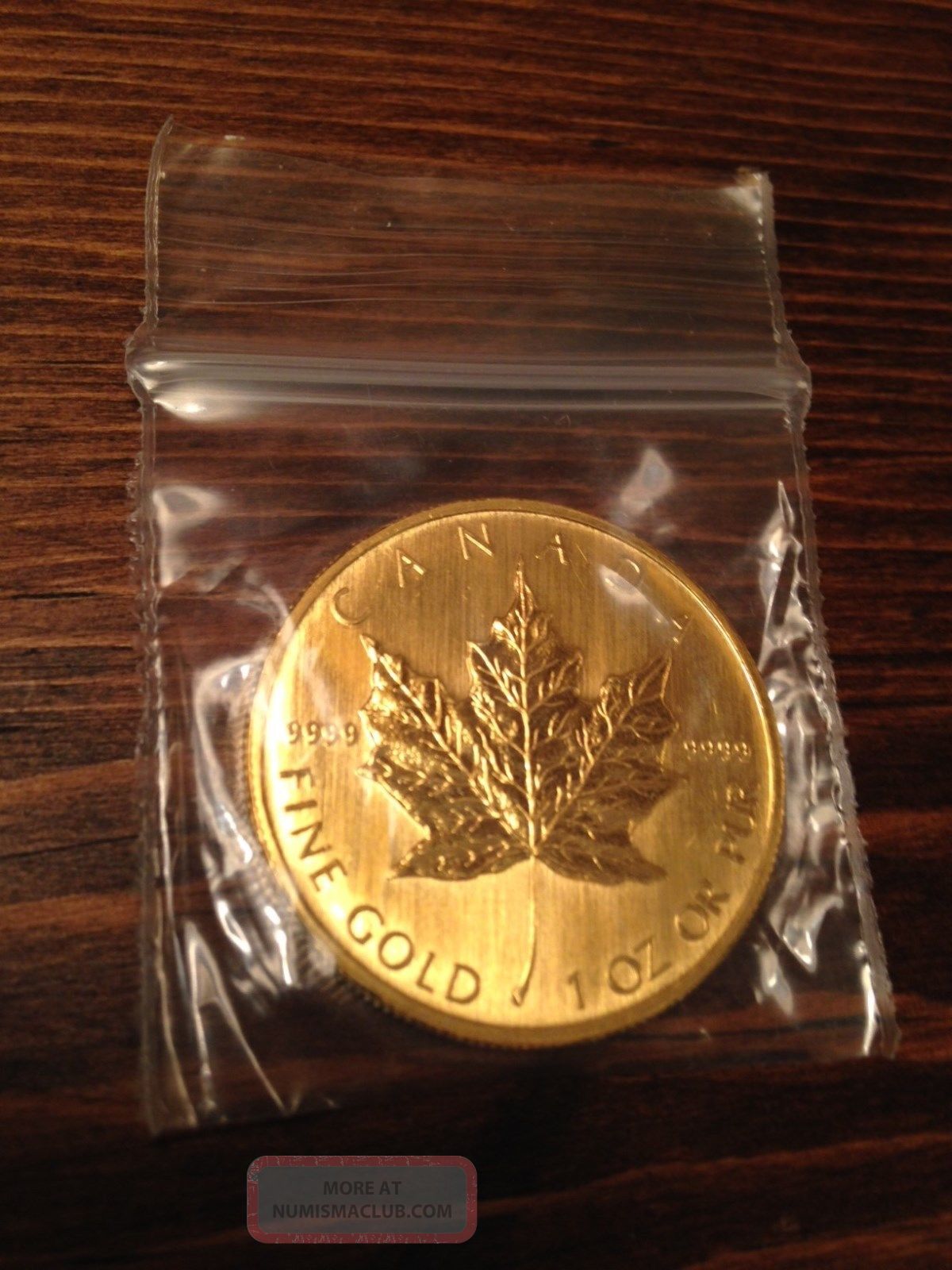 2008 Canadian Gold Maple Leaf Coin 1 Oz. 9999 Pure Fine Gold