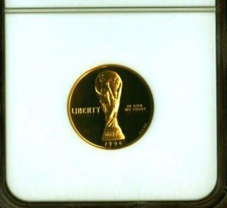 1994 - W $5 Gold U.  S.  World Cup Ngc Pf 69 Ultra Cameo Proof Graded Bullion Coin photo