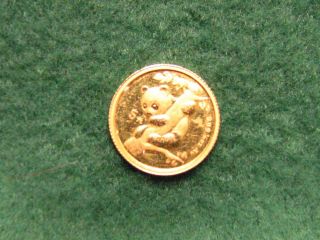 1996 China Gold Panda 5 Yuan 1/20 Troy Ounce.  999 Fine Gold Panda Gold Coin photo