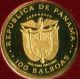 1975 Republic Of Panama 100 Balboa Proof.  900 Gold,  8.  16g.  2361 Oz Agw Coin A Gold photo 3