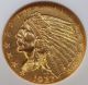 1927 Indian Head $2.  50 Gold Piece Certified Ms 62 By Ngc (two And One Half) Gold (Pre-1933) photo 2