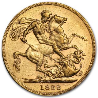 Australian Gold Sovereign - Young Victoria - Random Year - Almost Uncirculated photo