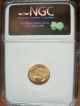 1995 $5 American Gold Eagle Ngc Ms - 69 (1/10 Oz) Brown Label & Ins Gold photo 3