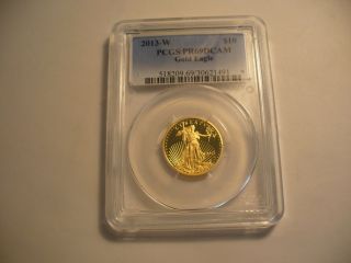 Proof Gold 2013 American Gold Eagle $10.  00 1/4oz Pcgs Pf69 Dcam photo