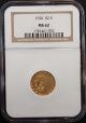 1926 Indian Head $2.  50 Gold Piece Certified Ms 62 By Ngc (two And One Half) Gold (Pre-1933) photo 1
