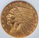 1925 D Indian Head $2.  50 Gold Piece Certified Ms 62 By Ngc (two And One Half) Gold (Pre-1933) photo 2