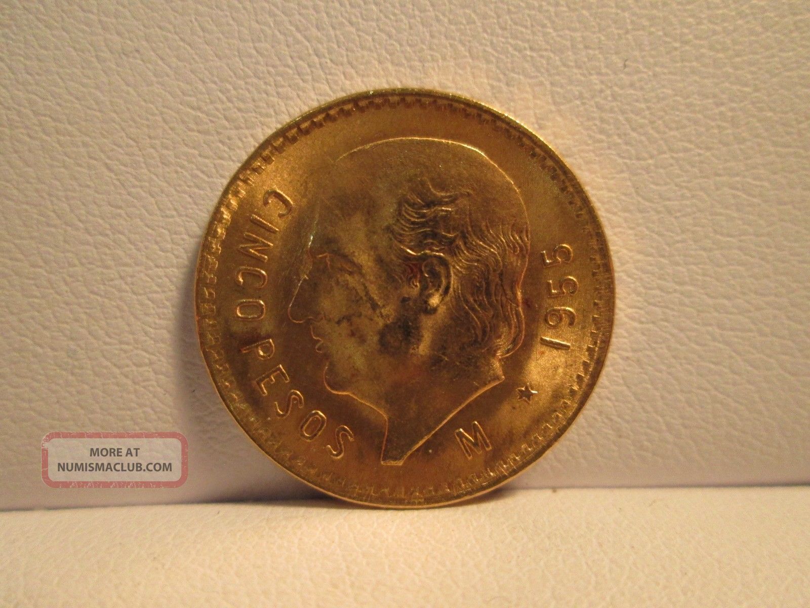 1955 Cinco Pesos Mexican Gold Coin