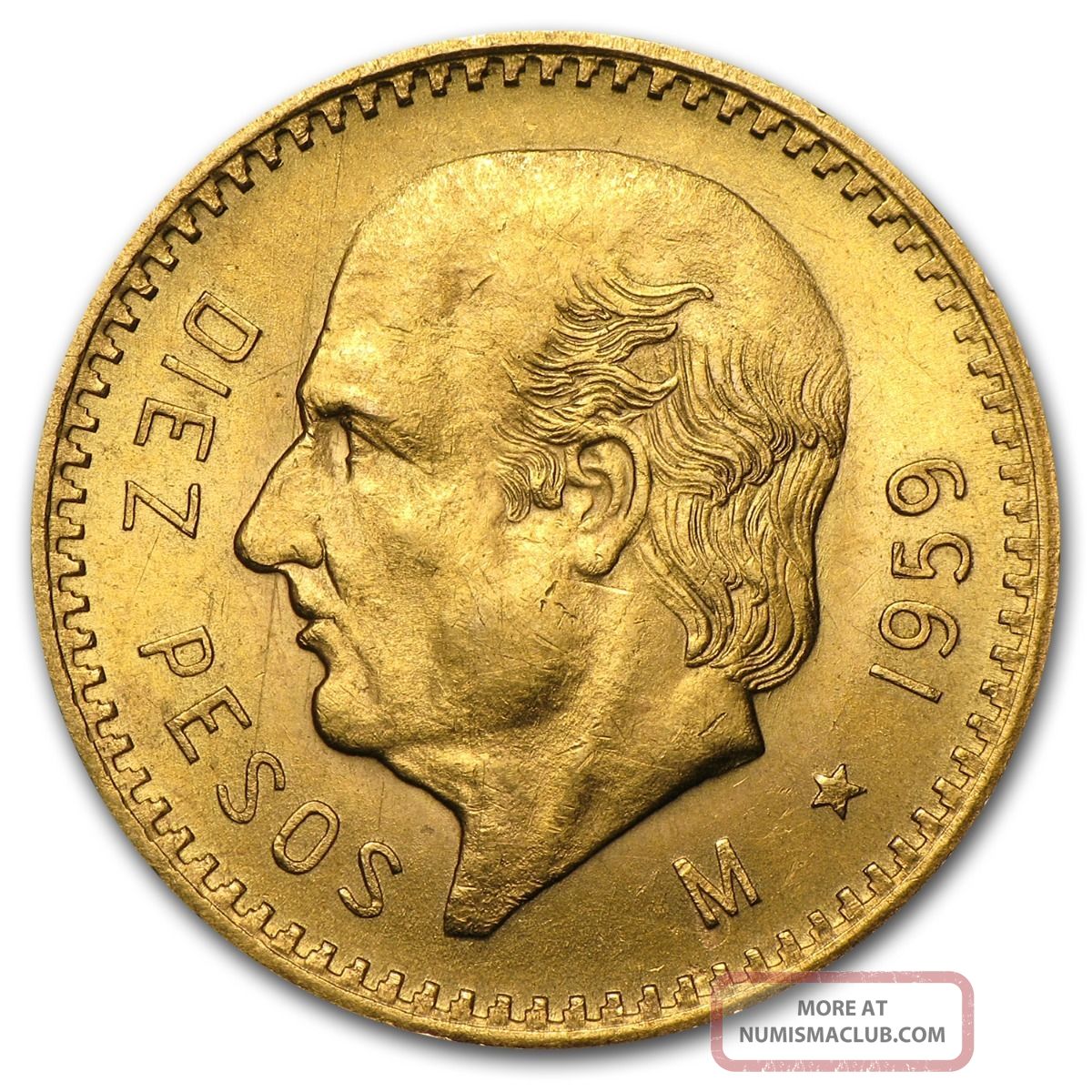 Mexican 10 Pesos Gold Coin Random Year Sku 1045